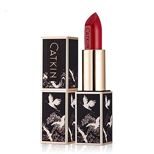CATKIN Rouge Matte Lipstick, Waterproof Long Lasting Satin Nourish Moisturizing Smooth Soft 0.13