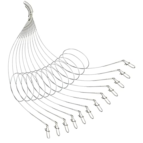 BESPORTBLE Fishing Accessories Tackle Box 24pcs Saltwater Fishing Leaders High-Strength Metal Strings Portable Fishing