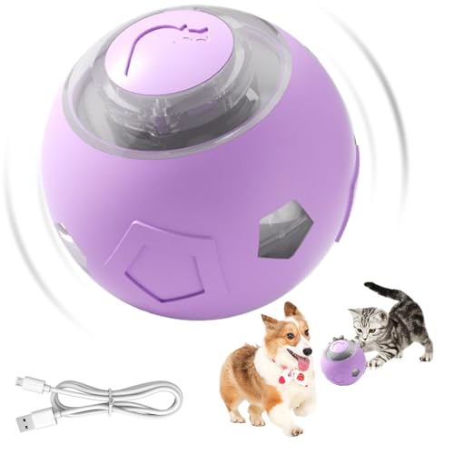 Palla Interattiva Per Cani - Giocattolo Rotolante con Pallina per Gatti e Cuccioli,Giochi Intelligenti con Luci LED per Cuccioli, Giocattoli per Taglie Piccola Media Grande per Esercizio e Noia
