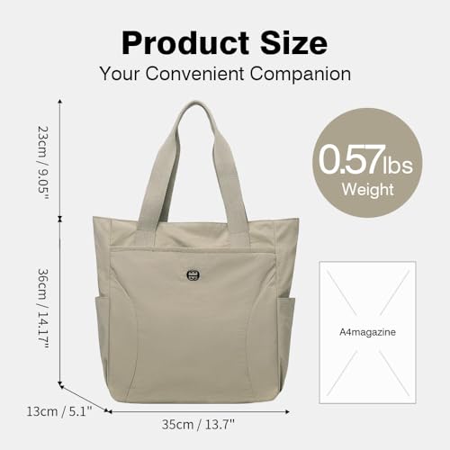 Bolsa Tote para mujer, hombro de nylon con cremallera miniatura 4
