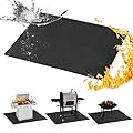 Under Grill Mats for Outdoor Grill - 48x40 Inch BBQ Mat for Under Barbecue - Double-Sided Fireproof Patio & Deck Protector Mat - Fire Pit Mat -Oil-Proof Grill Floor Pads - Stove Mat Patio Accessories