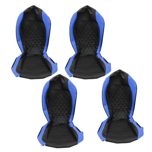 GLEAVI 1 Juego cubierta de asiento de coche camiones asiento elevador accesorios cabezal Cubierta de asiento de automóvil accesorio automotriz fundas de asiento para coche cuero pu Blue