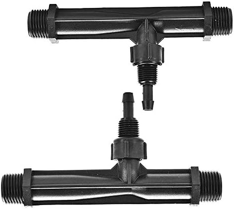 Highmoor 3/4 Inch Venturi Fertilizer Injector, Garden Water Irrigation Venturi Fertilizer Mixer Injector Device Garden Water Tube Pack of 2