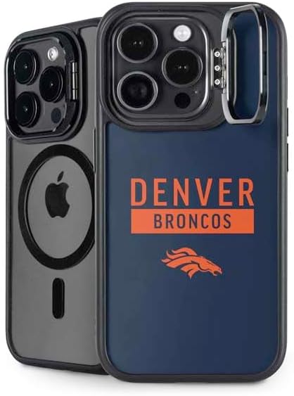 Skinit Kickstand Phone Case Compatible with iPhone 14 Pro - Officially Licensed NFL Denver Broncos Blue Performance Series Design