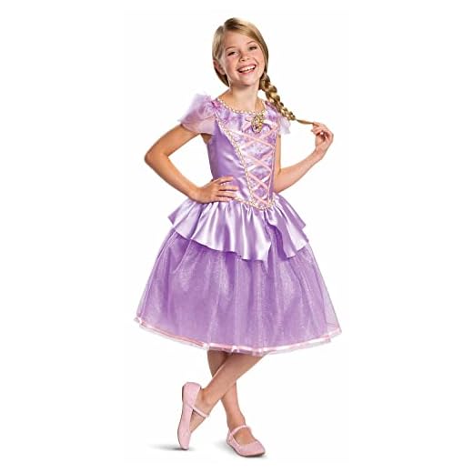 Disney Oficial Deluxe - Disfraz Rapunzel Niña, Disfraz Princesa Niña, Vestido Rapunzel Niña, Disfraces Rapunzel Niña, Disfraz Princesa Disney Niña, Disfraz Carnaval Navidad Talla S