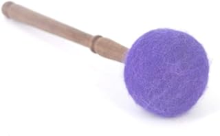 Inzopo Tibetan Buddhism Singing Bowl Mallet Wood Striker With Wool Felt 28cm Purple