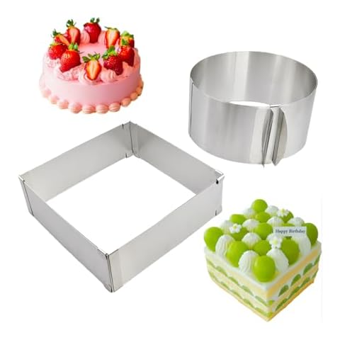 HEINCACOK Adjustable Cake Ring Mold Cover
