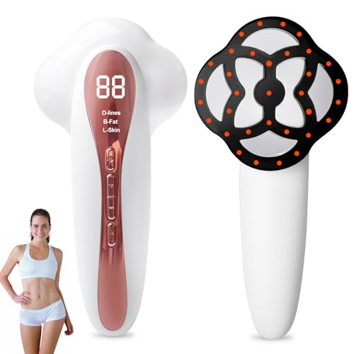 Masajeador de celulitis, edema de labios, dispositivo anticelulitis con pulso EMS, función de calor, 3 modos y 15 niveles de intensidad para abdomen, piernas, brazos y glúteos