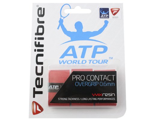 Tecnifibre Pro Contact Tennis Overgrip 3 Pack (Red) #TOP1