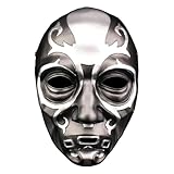 Halloween Death Scary Eater Mask Black and Silver Resin Death Mask Eater Costume Anime Cosplay for Men Women (Style A)