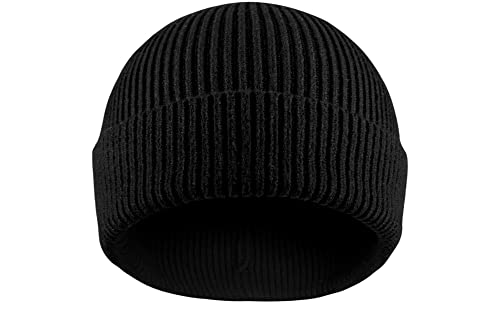 VIAUMBR Gorros Invierno Hombre Gorro Mujer Gorro de Punto Slouch Beanie para Hombres y Mujeres Cálido Cómodo Práctico Negro Cover