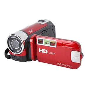 Yosoo Health Gear Video Camera Camcorder, 4K 48MP DV Handheld Vlogging Camera 2.7in TFT Rotatable Screen 16x Digital Zoom Digital Camera with USB Cable, Compact Camcorder (Red)