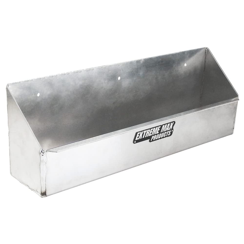 Extreme Max 5001.6071 Aluminum Aerosol Storage Shelf Organizer for Enclosed Race Trailer, Shop, Garage, Storage,Silver