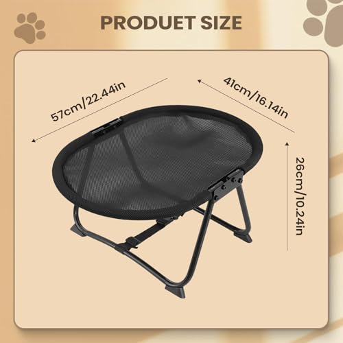 Lit surélevé pour chien pliable - Panier portable lavable 57x41x26 cm
