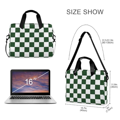Funda para portátil 15.6 pulgadas con asa y correa verde miniatura 5