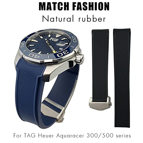 Bracelet montre sport caoutchouc 22mm 20mm silicone pour Tag Heuer Aquaracer - 2