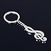 Kawailay 4 Pcs Music Notes Keychains Metal Musical Symbol Keychain Keyfobm Music Theme Party Keyring for Men Women Music Teachers Student Musicians Birthday Party