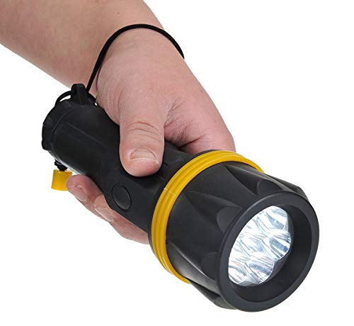 Portwest Foco De Goma De 7 Leds, Color: Amarillo/Negro, PA60YBR