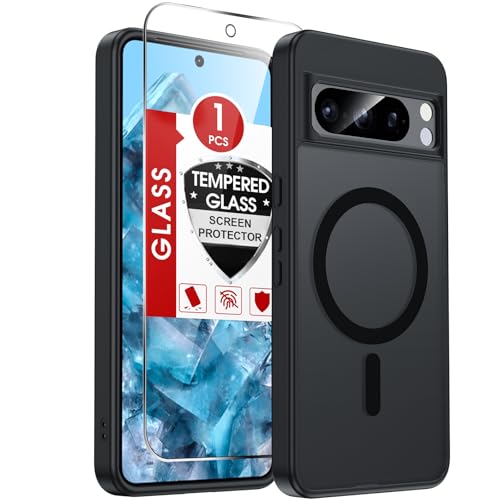 LeYi for Pixel-8-Pro Case: [Mag-Safe Fit] Google Pixel 8 Pro Case with Screen Protector, Textured...