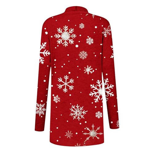 Ugly Christmas Sweater Womens Cardigan Ugly Funny Xmas Print Graphic Tops Casual Long Sleeve Holiday Jacket Clothes3
