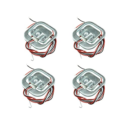 4Pcs 50kg Human Scale Load Cell Weight Sensors+HX711 AD e Body Load Cell Weighing Sensor Pressure Sensors Measurement Tools(Sensor)