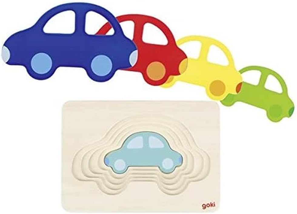 Goki57485 Car Puzzle, Colourful