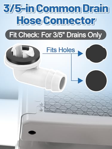 Image of 10ft Portable AC Drain Hose Kit, for Window /Mini-Split Air Conditioners | Included Durable 1 /2 inch ID 1.8mm Thick Hose, 3 /5 inch Connector, Fastener, for Universal AC / Dehumidifier Drainage