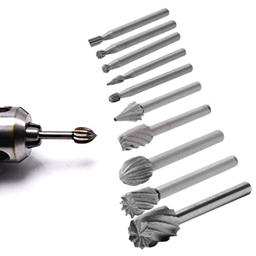 Image of DIY Crafts Design No # 8, Pack of 10 Pcs, 10x - Rotary File Electric Grinding Polishing Head Engraving Wo (Design No # 8, Pack of 10 Pcs)