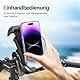 Handyhalterung Fahrrad, [1s Auto-Sperre] 360° Drehbar Handy Halterung Fahrradlenker, [Neueste Stoßdämpfer] Universal Motorrad Handyhalter, für iPhone 16/15 Pro Max, Samsung S24, Smartphone 4,7-7