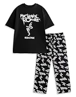 OFFICIALLY LICENSED MERCH Get ready to celebrate your love for My Chemical Romance with this officially licensed Men's Black Short Sleeve Long Leg Pyjama Set, perfect for devoted fans of the iconic band. STUNNING GRAPHIC DESIGN Featuring a stylish gr...