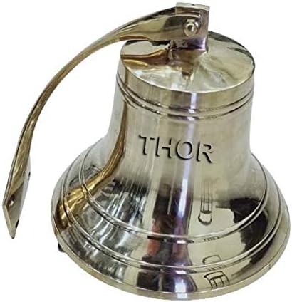 Campana de barco marino marítimo de latón de 8 pulgadas, cena escolar, recepción, decoración del hogar montada en la pared, campanas náuticas