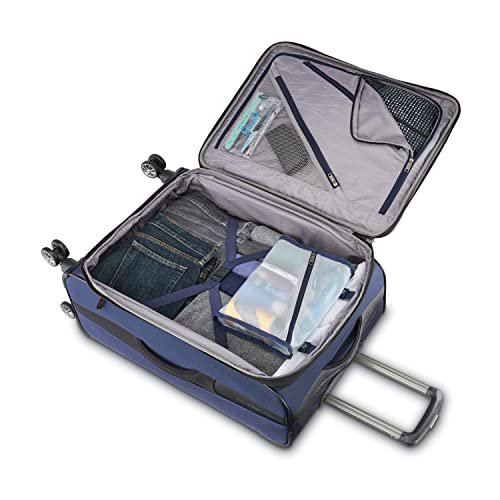American Tourister Zoom Softside Luggage With Spinner Wheels (Navy, Carry-On 21-Inch) #TOP1