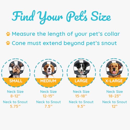 Image of ZenPet Recovery Cone E-Collar for Dogs & Cats - Soft, Comfortable, Safe & Stress-Free Healing After Surgery, Adjustable Design, Secure Custom Fit (X-Large)