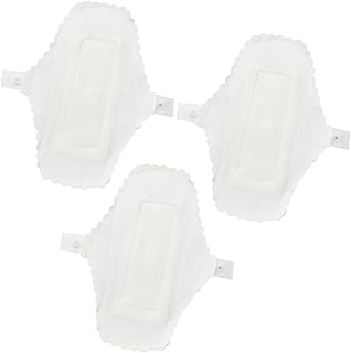 3枚セット 防水布製コットンパッド 180mm 洗える生理用ナプキン 女性用パンツ裏地 ボタン固定式 旅行向け再利用可能ケア用品