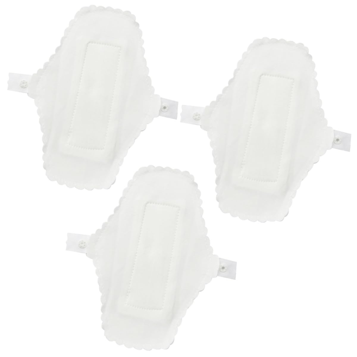 ibasenice Reusable Sanitary Napkins Cotton Pads 3pcs Set Waterproof Washable Menstrual Pads 180mm Breathable Cloth Panty Liners for