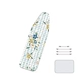 Double épaisseur : la housse est fabriquée en coton naturel + feutre, elle est respirante et peut disperser efficacement la chaleur et la vapeur, vous offrant une meilleure expérience de repassage