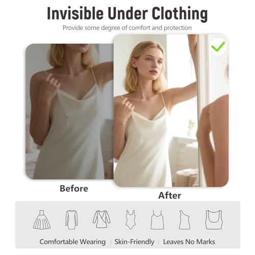 Nipple Covers for Women 2 Pairs - Reusable Silicone Sticky Nipple Covers No Show, Adhesive Pasties with Travel Case4