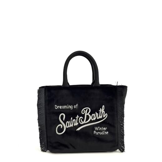 SAINT BARTH Borsa a mano VANITY MINI VELVET - Nero 00207I (nero, Piccola)