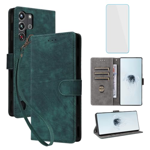 Étui portefeuille pour ZTE Nubia Red Magic 10 Pro en éco-cuir durable avec blindage RFID