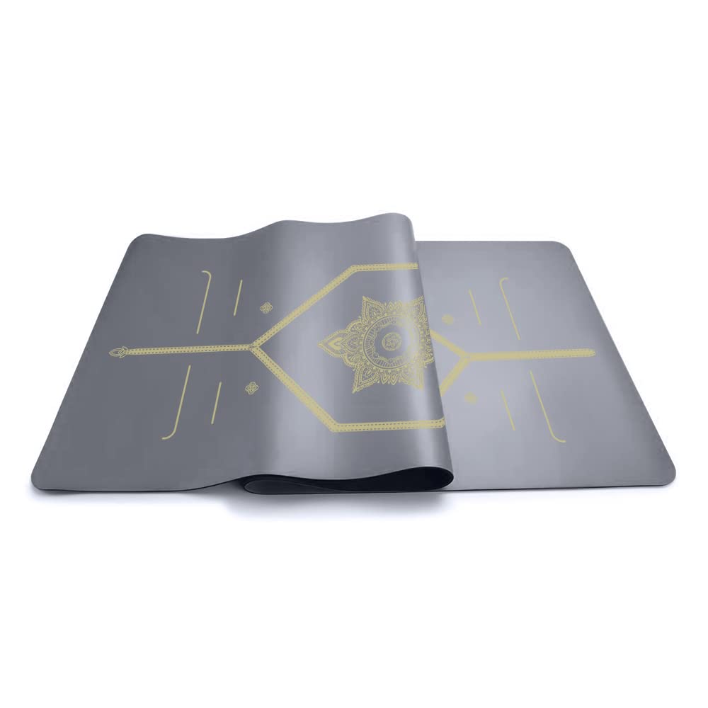 Cockatoo Super Premium 5.5 MM Pure Natural Rubber Non Slip, Unrolls Flat Always, Sweat Absorbent Yoga Mat For Women and Men with Cover Bag L-183CM x W-61CM (1 Year Warranty) (Grey) (B0C33PPJ9T) Amazon Price History, Amazon Price Tracker