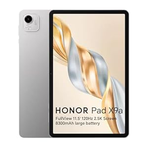 HONOR Pad X9a Tablet 6 GB 128 GB, LCD 11,  Zoll bis 120 Hz 2,  K, Mobile Plattform Snapdragon 685 4G, 8300 mAh Akku, Android 15, Google Service Wifi Tab, Grau