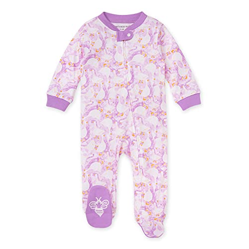 Image of Burt's Bees Baby unisex-baby Sleep & Play, Organic One-piece Romper-jumpsuit Pj, Zip Front Footed Pajama