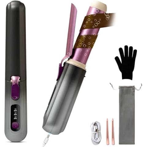 Smofrees Cordless Curling Iron with USB Charging Cover