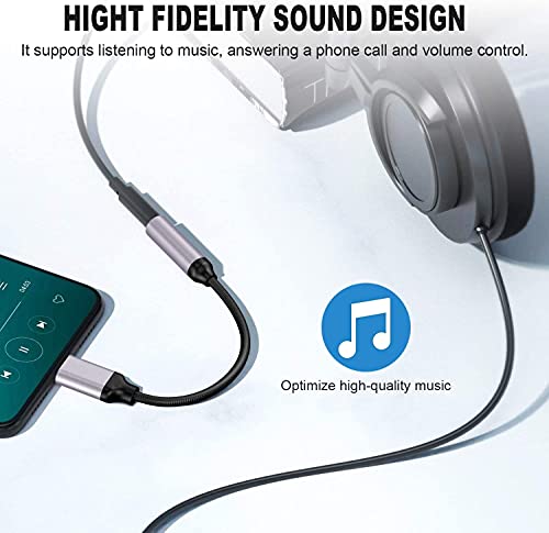 USB Type C to 3.5mm Female Headphone Jack Adapter-2 pa'ck, USB C to Aux Audio Dongle Cable Cord Compatible with Pixel 4 3 2 XL, Samsung Galaxy S21 S20 Ultra S20+ Note 20 10 S10 S9 Plus for iPad Pro by Paloxy - Image 6