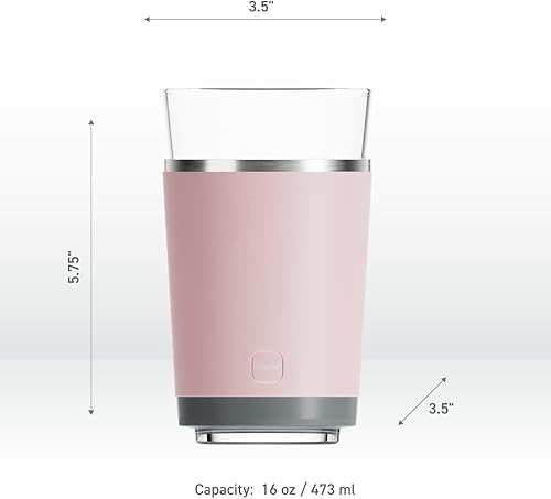 Miniatura 6 de Asobu Beer Pint - Funda y vaso de doble pared con aislamiento al vacío, 16 onzas (rosa polvo)