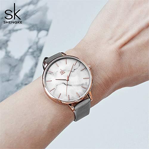 SHENGKE Marble Watch Quartz Ultra-Thin Minimalist Watch for Women Creative Women Watches Waterproof