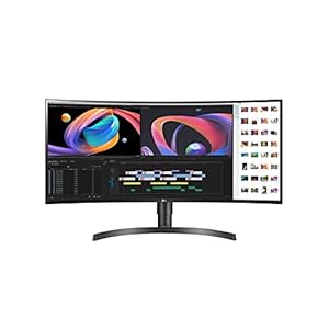 LG UltraWide 34WN80C-B, gebogen monitor 21:9 QHD IPS 34 inch (3440 x 1440, 5 ms, sRGB 99%, HDMI, DisplayPort, USB-C, USB…