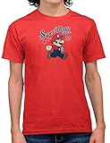 tallas especiales zapatos Más en CAMISETASEGB.ES Camisetas EGB Camiseta Adulto/Niño Super Mario Bros Ochenteras 80´s Retro Comic Tallas Especiales (Rojo, M)