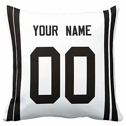 Image of ANTKING Throw Pillow 2 Pack with Custom Name and Number Personalized Gift for Men Women Boys