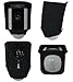 Silicone Cover Case for Ring Spotlight Camera Wired - Sun Glare, UV & Weather Protection Skins Cover (1Pack, Black)